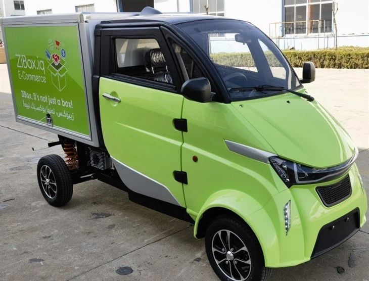 Newest New Energy 4 Four Wheels Mini Electric Cargo Van Scooter For Fast Food Delivery