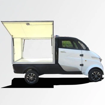 Newest New Energy 4 Four Wheels Mini Electric Cargo Van Scooter For Fast Food Delivery